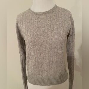 Aqua Cable Knit Cashmere Sweater